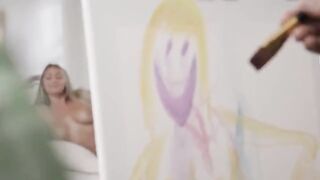 Art teacher has a threesome with two lucky students London River and Kayley Gunner