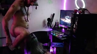 A hot gamer girl gets fucked hard while playing Destiny 2, showcasing her passion for both gaming and intense, raw encounters
