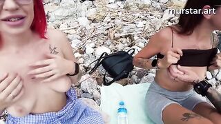Crazy bloggers fucked two whores in public place