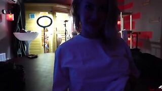 Candid moments of Wet Kelly masturbating while watching actors in action