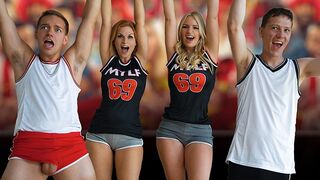 Football Stepmoms Rachael Cavalli and Sedona Reign Celebrate Win with Intense Foursome - MomSwap