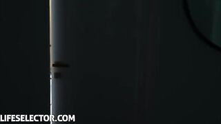 A step sister surprises her brother with an intimate encounter