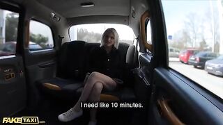 A cute model in transparent underwear gets fucked by a taxi driver