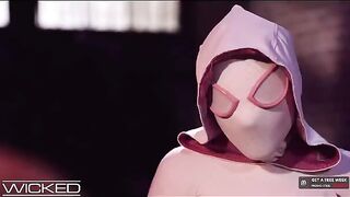 Spiderman fucks Gwen Stacy's juicy pussy in a steamy scene