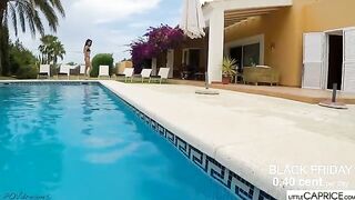The Little Caprice made a splash with her daring blowjob