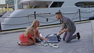 Hot British PAWG gets all excited when she sees a million dollars to engage in intimate action with a stranger she just met