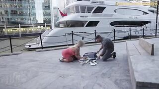 Hot British PAWG gets all excited when she sees a million dollars to engage in intimate action with a stranger she just met