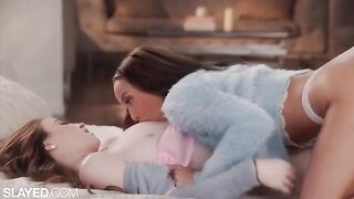 Two hot girlfriends enjoy sensual lesbian sex in stunning HD