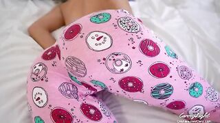 Step mom woke up to a stiff cock of her step son, he helped her to cum Carry Light