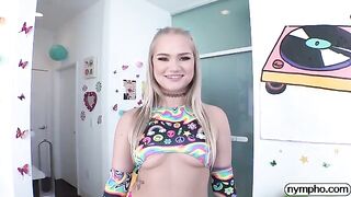 Nympho slut Harley King gets her pussy railed and takes a huge load