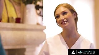 Redhead Skylar Snow gets her big tits massaged and fucked