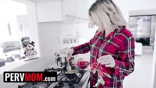 Busty stepmom Cory Chase presents her gift to stepson early