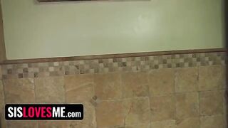 Pervert guy caught step sis Natalie Porkman jerking her juicy pussy
