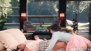 Best friend taught how to relax by a naughty girl in an intimate session