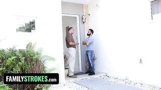 Little whore Claire Black seduced her step uncle and fucked him hard