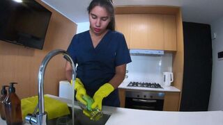 I discovered the secret of our maid and she paid me with her body