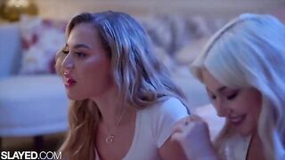 Two voluptuous girls, Skye and Blake, enjoy passionate lesbian sex