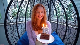 Skinny babe gets fucked on her 18th birthday