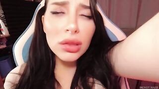 A young gamer girl cheats on her boyfriend with stepbrother