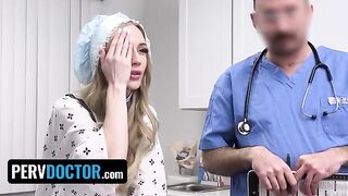 A girl, being a good girl, went to the doctor after having sex