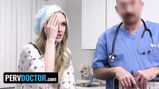 A girl, being a good girl, went to the doctor after having sex