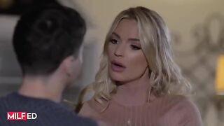 The hot stepmom is waiting for the young man’s cock