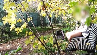 Stranger fucked hard by a horny MILF in the park