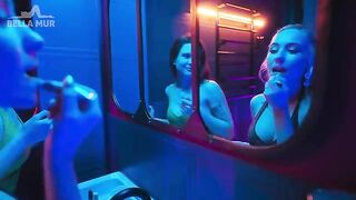 A blonde babe was picked up in the night club toilet and fucked