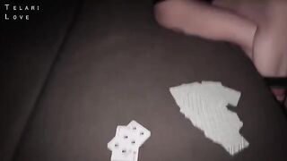A girl played cards with her boyfriend, then he fucked her hard