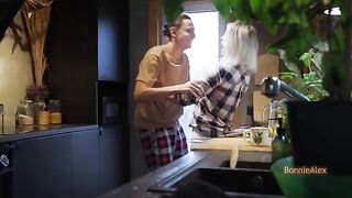 A couple got caught having sex right in the middle of the kitchen