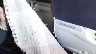 The pilot's wife gets her big boobs exposed on the airplane