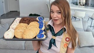 Girl Scout Cookie Girl Gets Motivated and Teases Hard