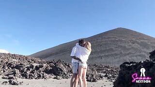 We climbed a volcano and the guy released his load into my mouth in a steamy POV session