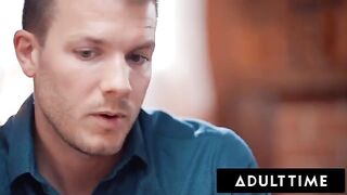 The couple is in a bedroom and they are about to have passionate sex