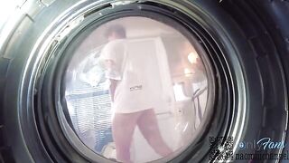 A girl searched for her underwear in the washing machine and got creampie