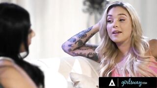 Two besties are engaged in gentle 69 and passionate scissoring
