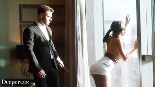 Curvy Kazumi gets dominated, gagged and spanked hard in a DEEPER scene