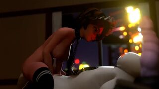 Aunt Cass gets her pussy creampied by Baymax's 3D cock