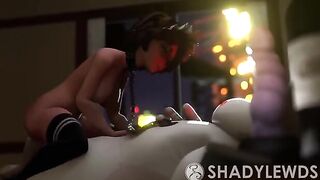 Aunt Cass gets her pussy creampied by Baymax's 3D cock