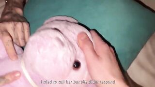 A young girl receives a gift for her birthday, an 18+ surprise