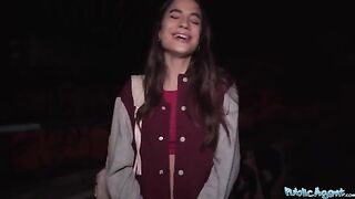 Hot French model makes money by fucking in public places