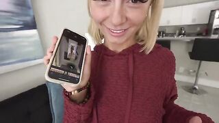 A cute stepsister, portrayed by the petite and flirty blonde Chloe Temple, got fucked hard