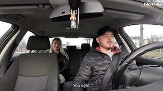 The luckiest taxi driver ever, especially on rainy days when passengers get frisky