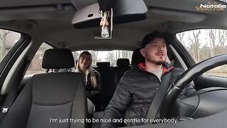 The luckiest taxi driver ever, especially on rainy days when passengers get frisky