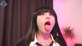 Karneli Bandi fucked the holes of Yumeko Jabami with toys