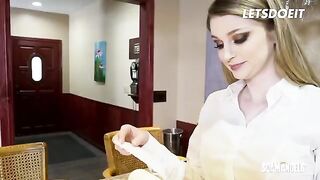 Two kinky sluts fucked by their boss in an intense office scene