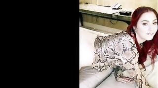 Redhead Arietta gets her pussy stuffed with BBC in an intense session