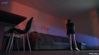 A solo performance with a wet pussy, inspired by the bold style of Solo Girl