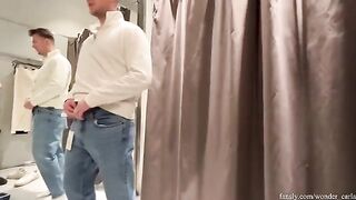 Shopping and sex in the fitting room, almost caught