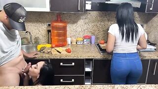 The cook, a beautiful 18-year-old Latina, was fired for not concentrating on her job